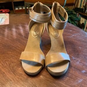 Wedge sandals with ankle strap